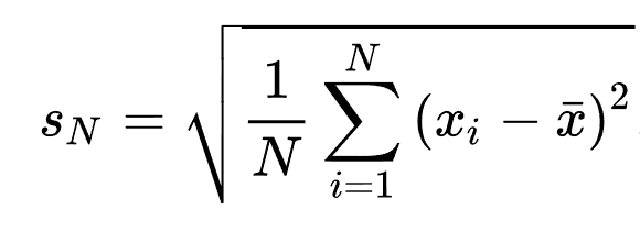 Formula para sa naitama na sample na karaniwang paglihis