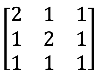 halimbawa ng non-singular matrix