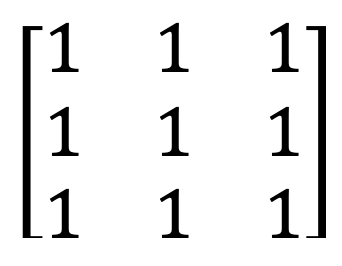 пример матрицы единиц