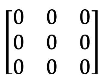 пример нулте матрице