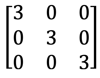 halimbawa ng isang scalar matrix