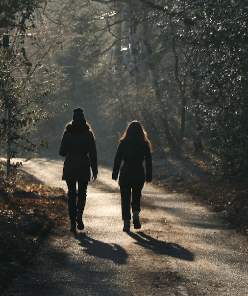 image of a woman walking